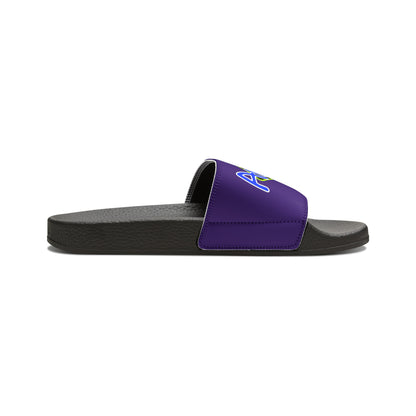 Men's Neon & Blue ALdre Slide Sandals (Purple)