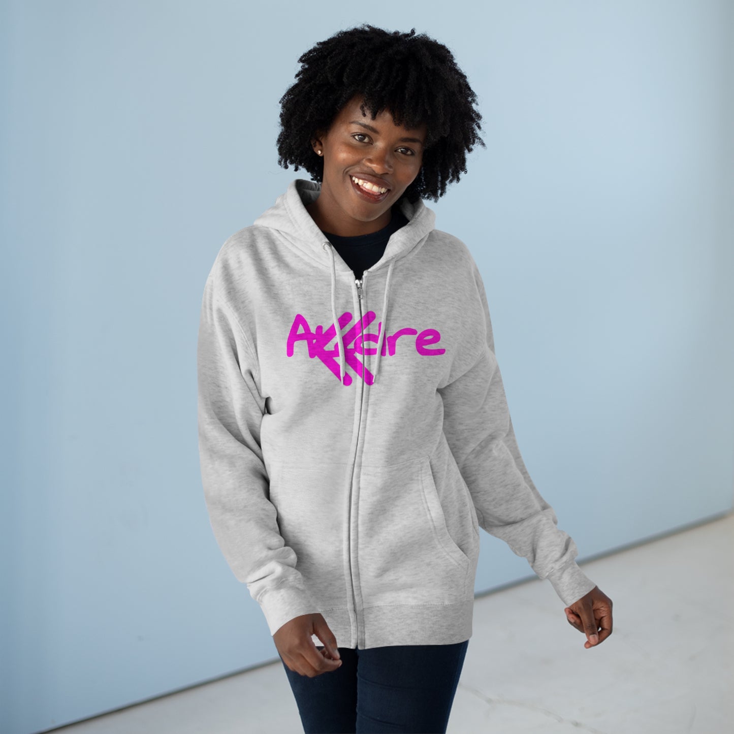 Unisex Pink ALdre Full Zip Hoodie