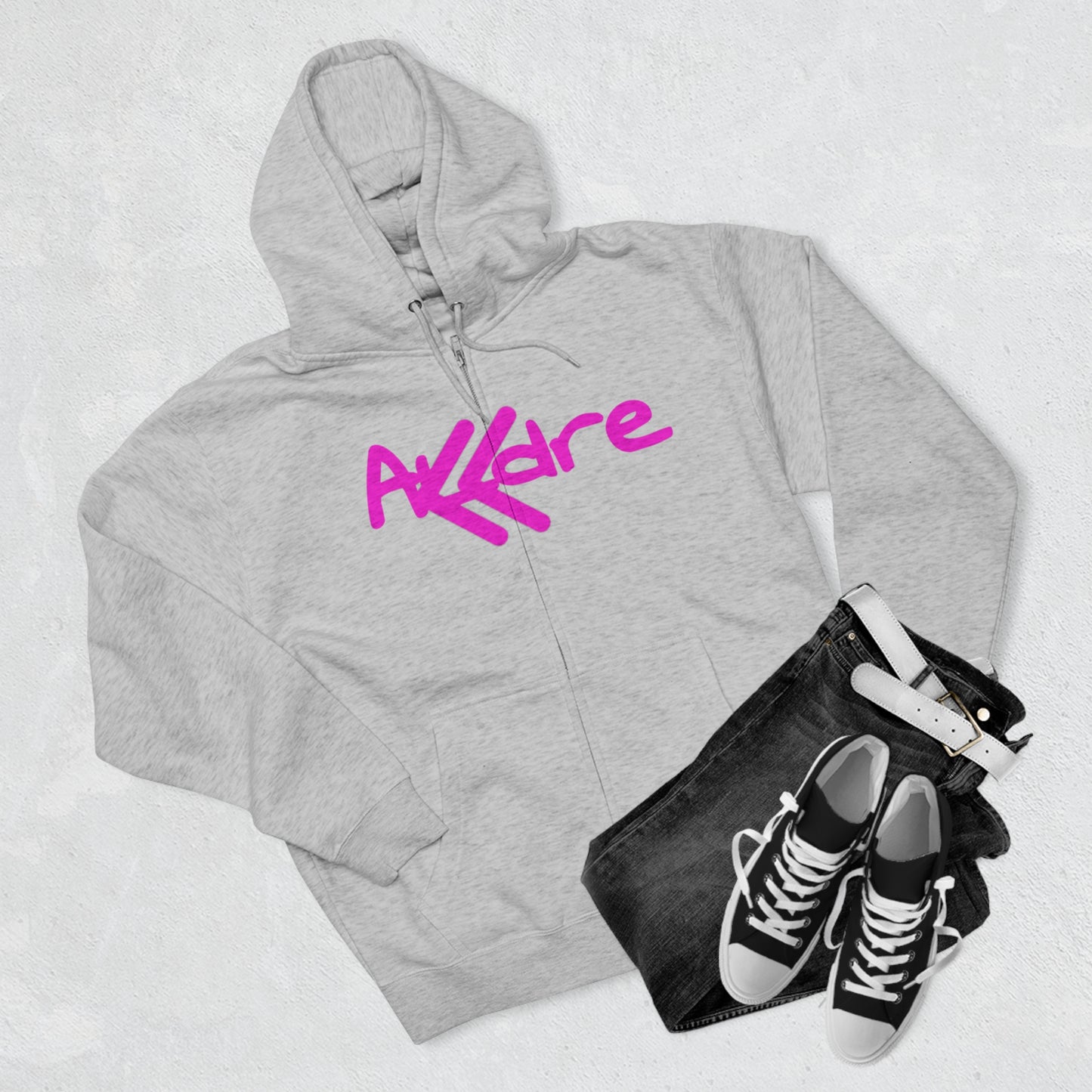 Unisex Pink ALdre Full Zip Hoodie