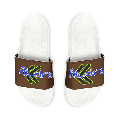 Men's Neon & Blue ALdre Slide Sandals (Brown)