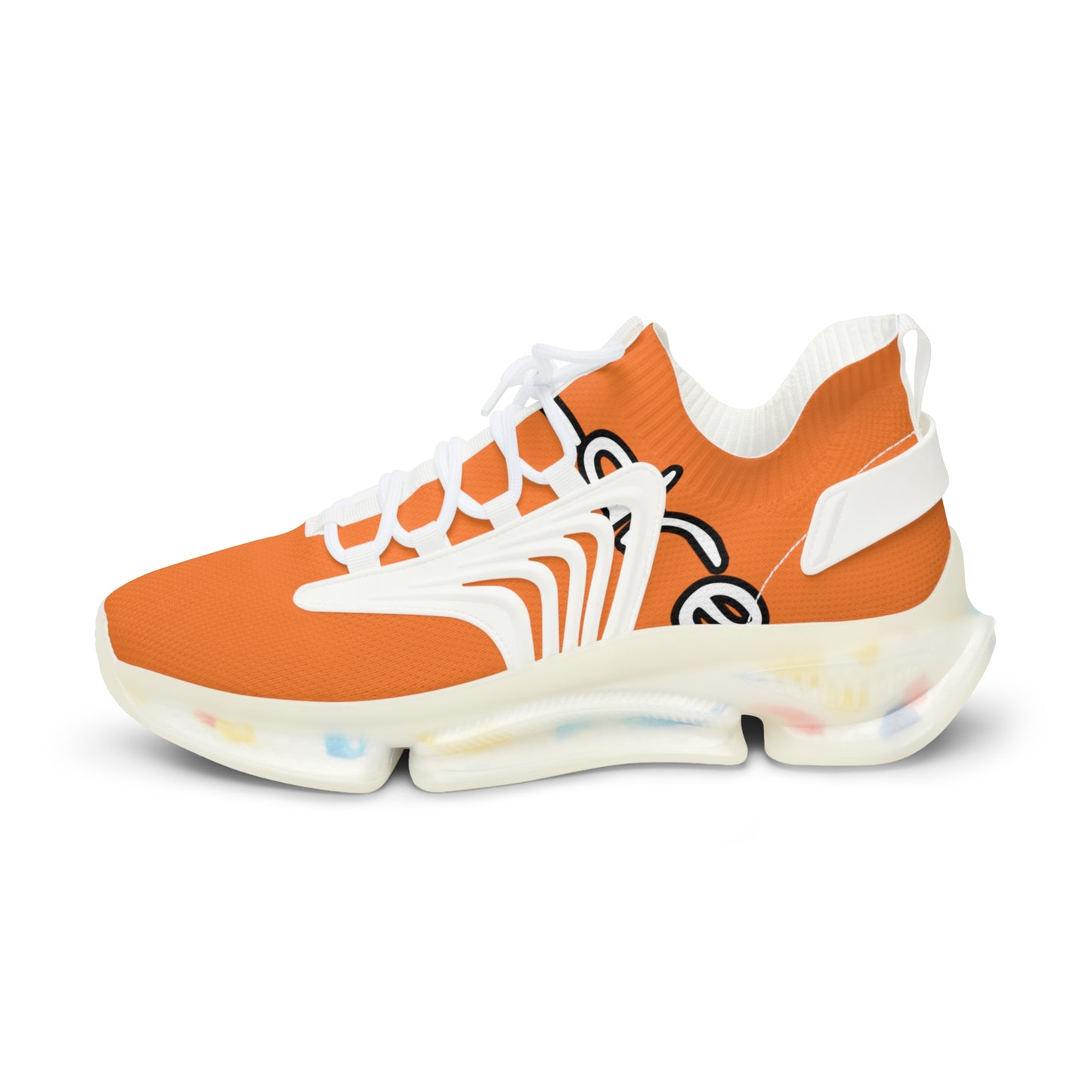 Men's Mesh Sneakers (Orange & Black)