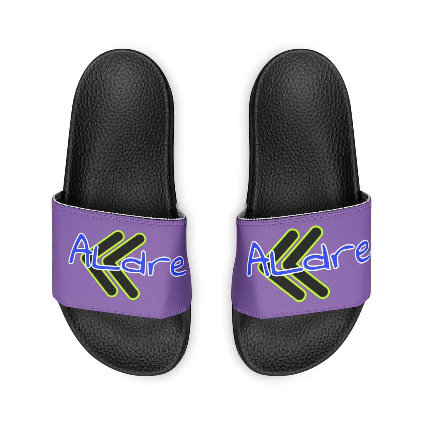 Men's Neon & Blue ALdre Slide Sandals (Lavender)