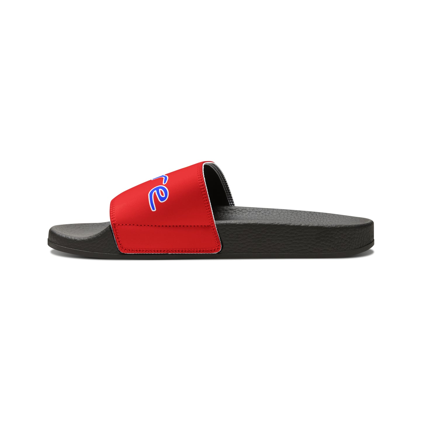 Men's Neon & Blue ALdre Slide Sandals (Red)