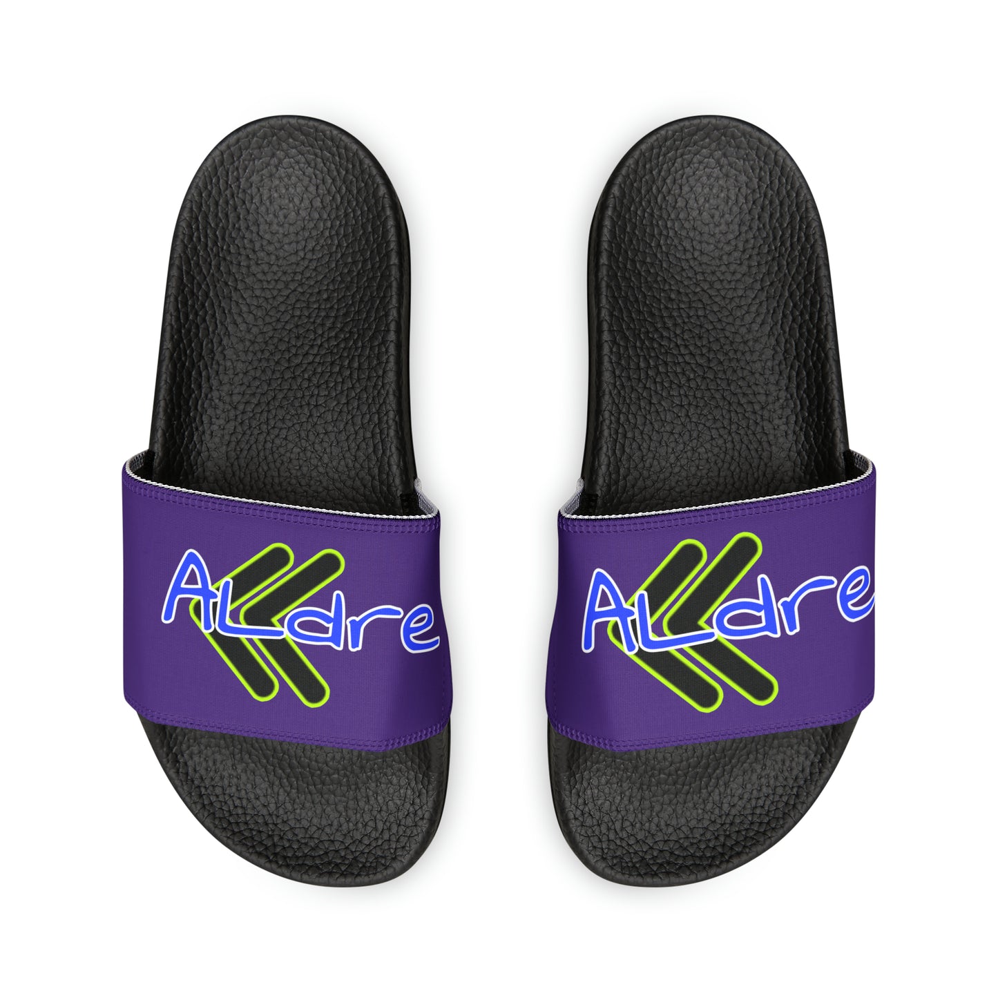 Men's Neon & Blue ALdre Slide Sandals (Purple)