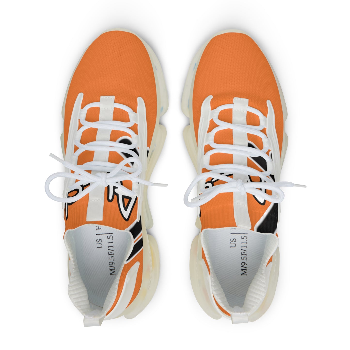 Men's Mesh Sneakers (Orange & Black)