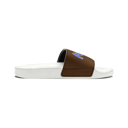 Men's Neon & Blue ALdre Slide Sandals (Brown)