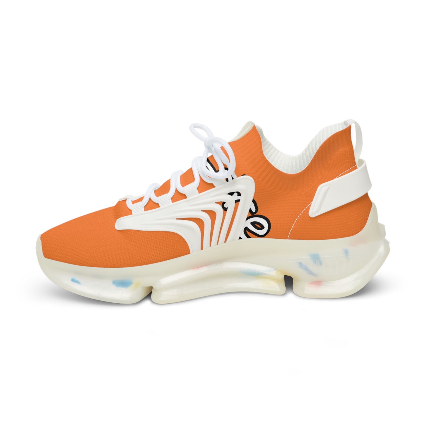 Men's Mesh Sneakers (Orange & Black)