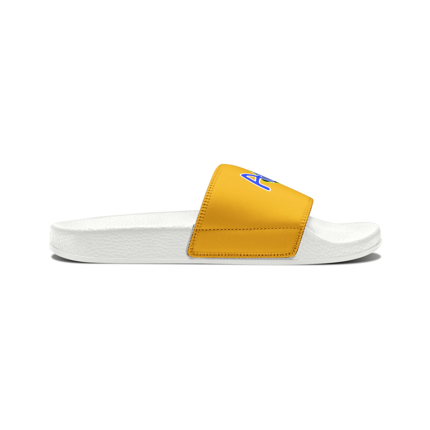 Men's Neon & Blue ALdre Slide Sandals (Yellow)