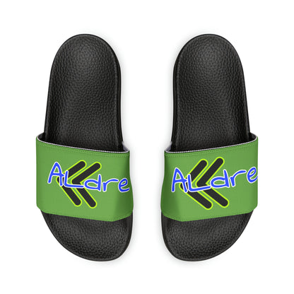 Men's Neon & Blue ALdre Slide Sandals (Light Green)