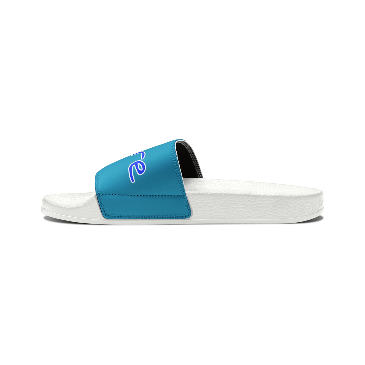 Men's Neon & Blue ALdre Slide Sandals (Light Blue)