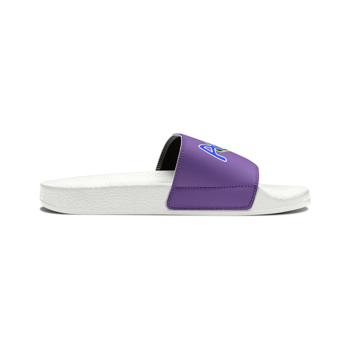 Men's Neon & Blue ALdre Slide Sandals (Lavender)