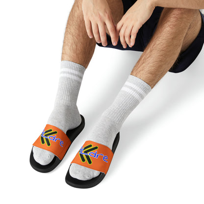 Men's Neon & Blue ALdre Slide Sandals (Light Orange)