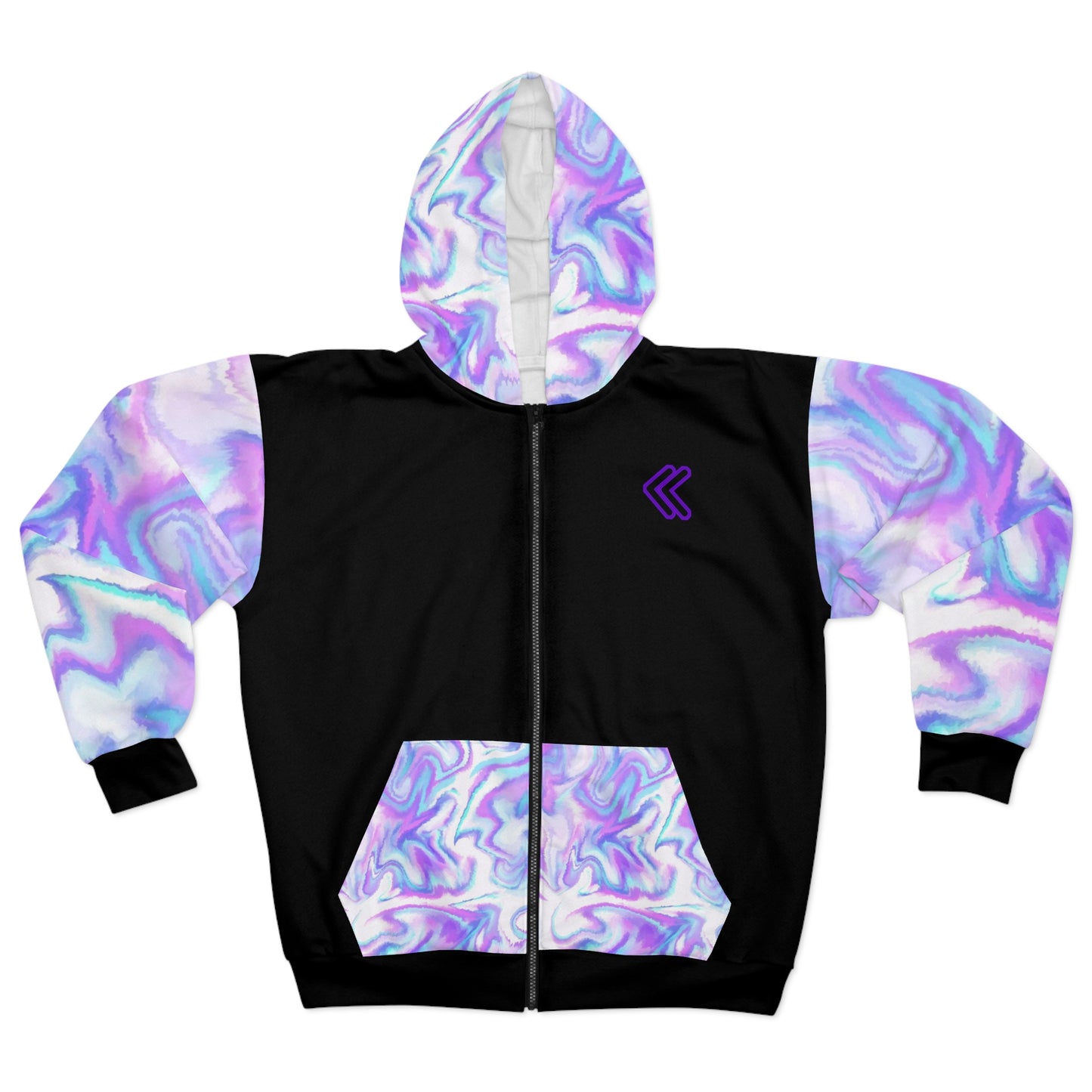 Adult Tie Dye Swirl Zip Hoodie