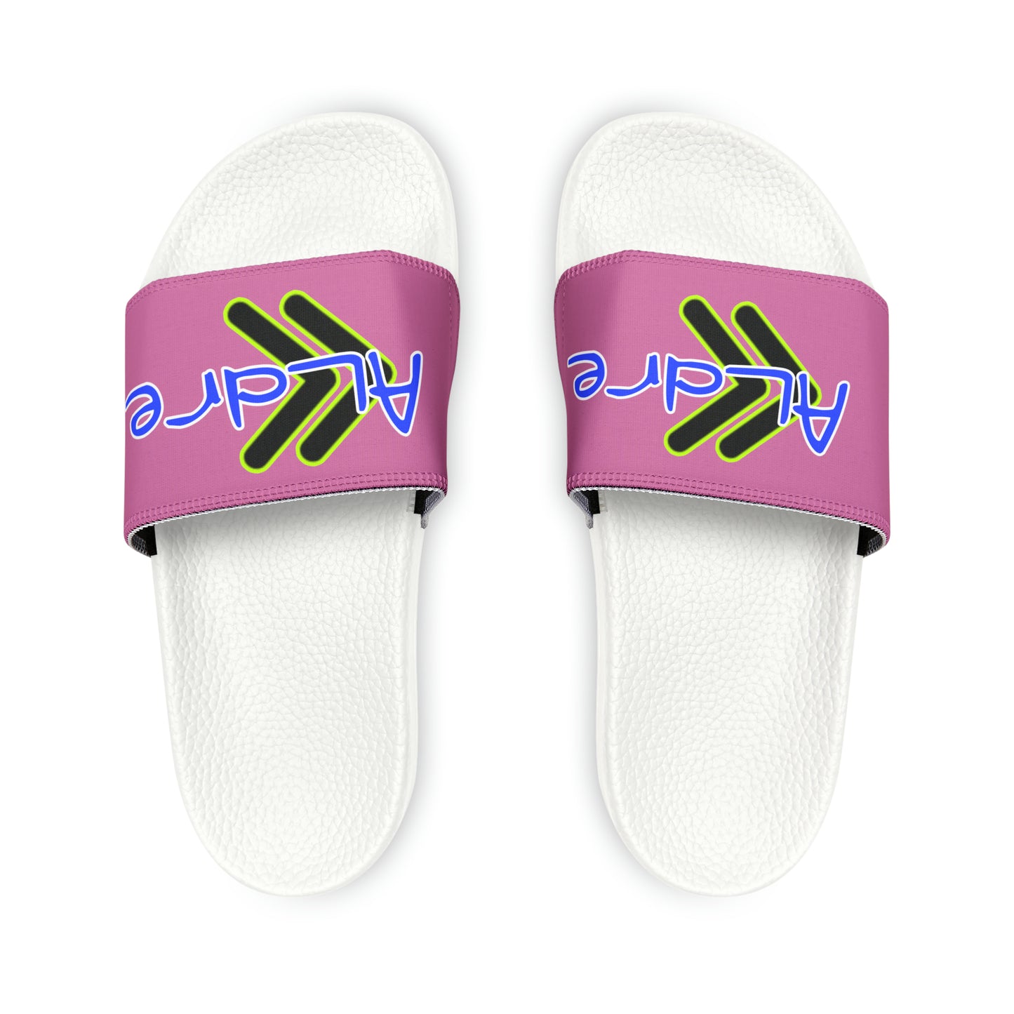 Men's Neon & Blue ALdre Slide Sandals (Pink)