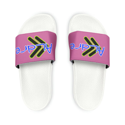 Men's Neon & Blue ALdre Slide Sandals (Pink)