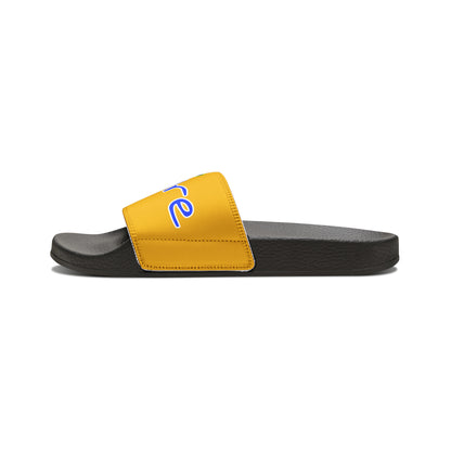 Men's Neon & Blue ALdre Slide Sandals (Yellow)