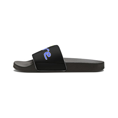 Men's Neon & Blue ALdre Slide Sandals (Black)