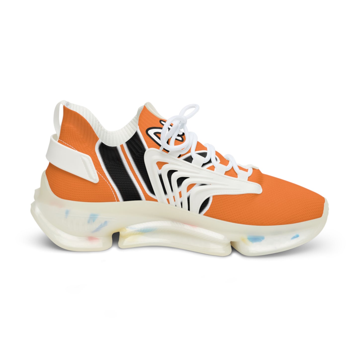 Men's Mesh Sneakers (Orange & Black)