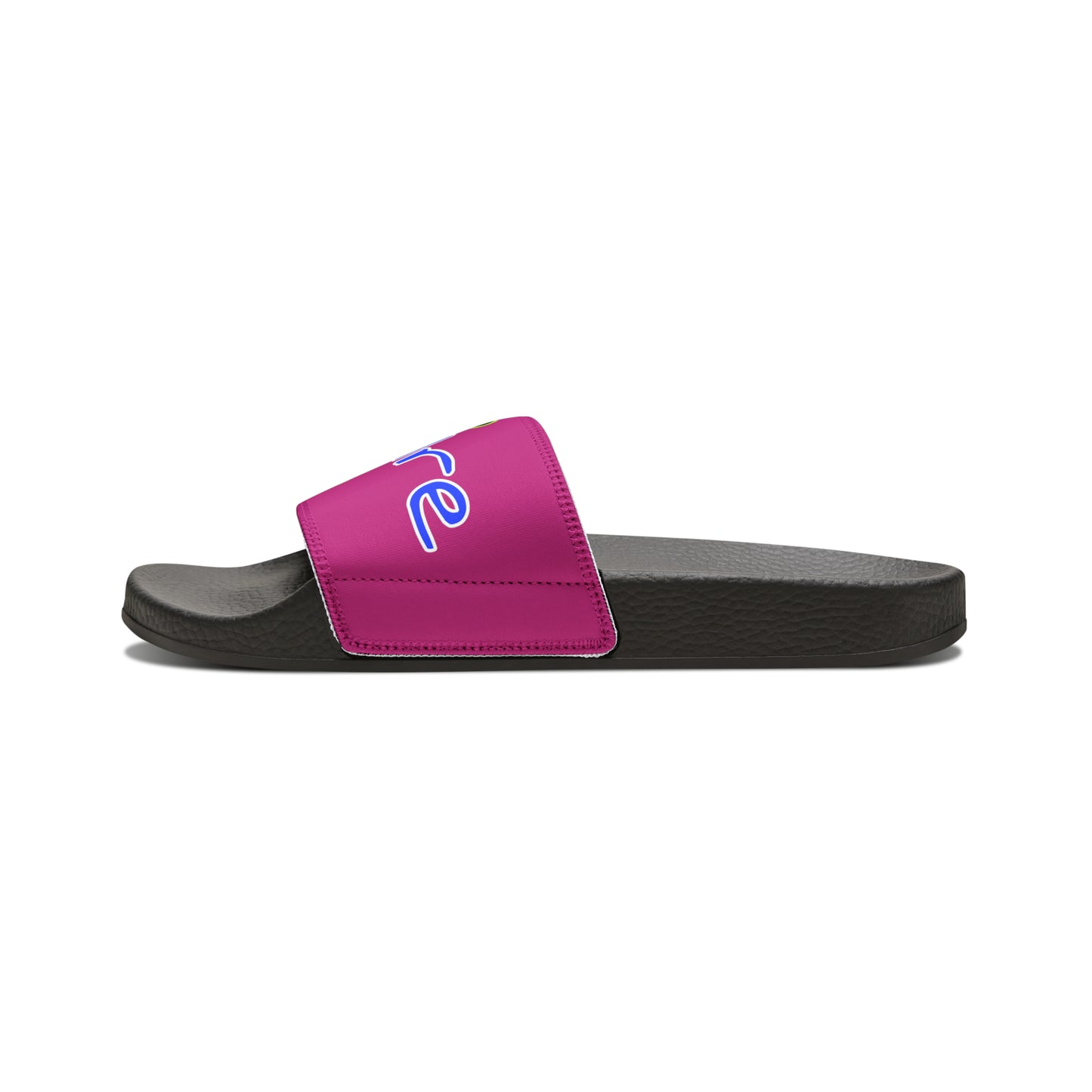 Men's Neon & Blue ALdre Slide Sandals (Magenta)