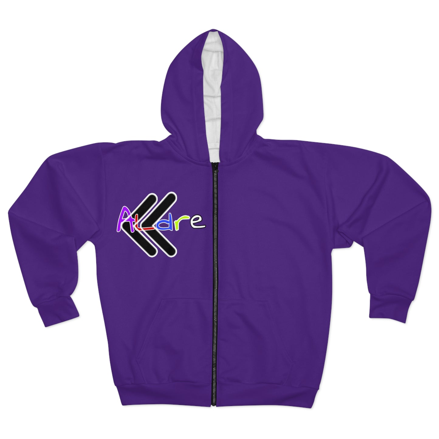 Unisex Purple Zip Hoodie