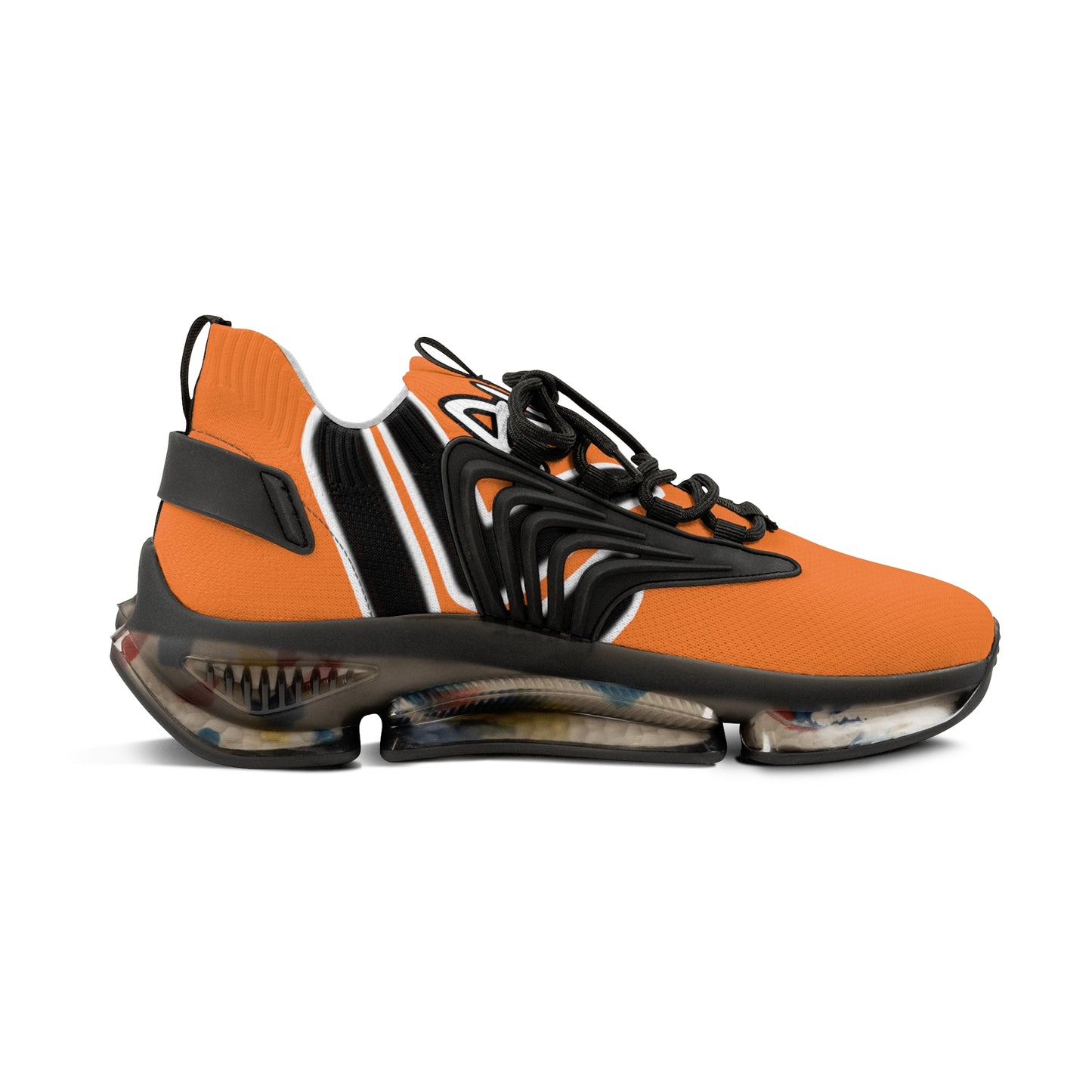 Men's Mesh Sneakers (Orange & Black)