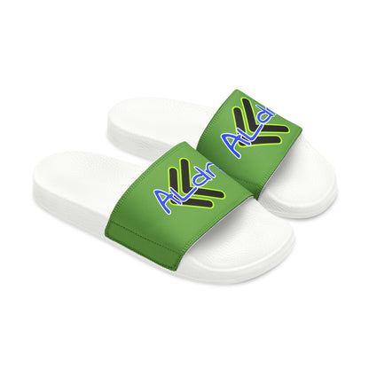 Men's Neon & Blue ALdre Slide Sandals (Light Green)