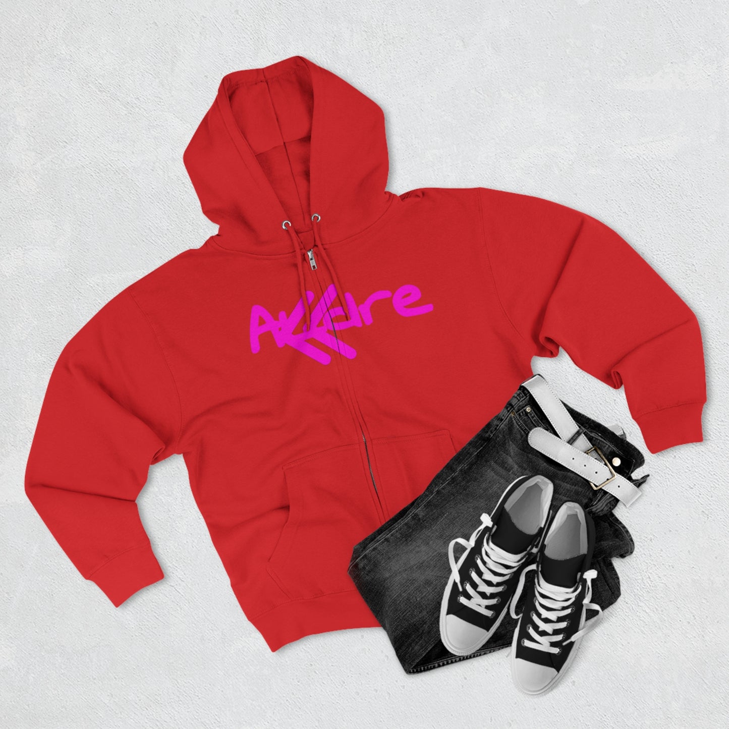 Unisex Pink ALdre Full Zip Hoodie