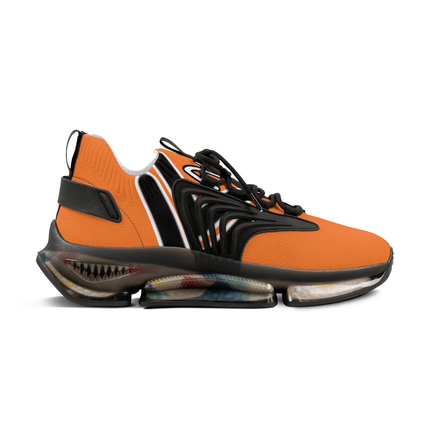 Men's Mesh Sneakers (Orange & Black)