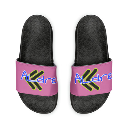 Men's Neon & Blue ALdre Slide Sandals (Pink)