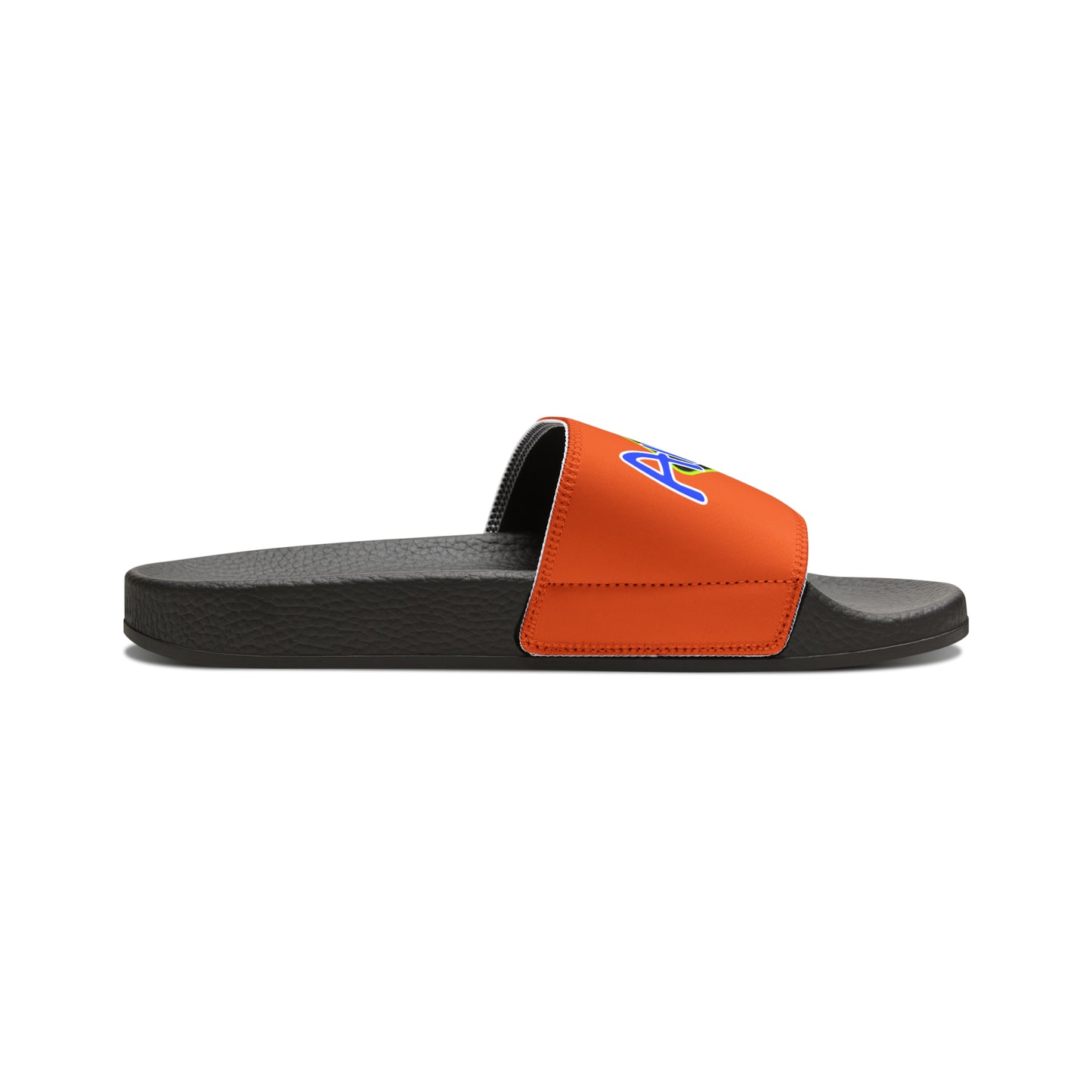 Men's Neon & Blue ALdre Slide Sandals (Orange)