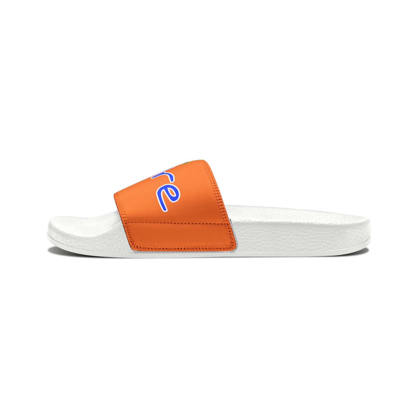 Men's Neon & Blue ALdre Slide Sandals (Light Orange)