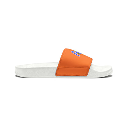 Men's Neon & Blue ALdre Slide Sandals (Light Orange)