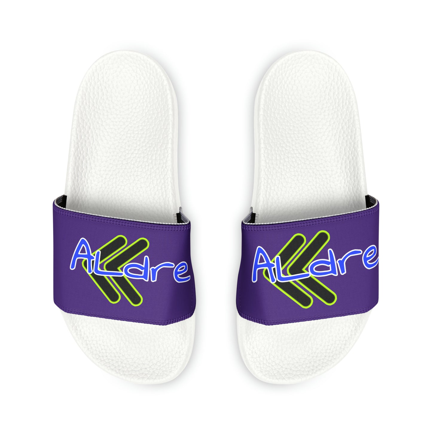 Men's Neon & Blue ALdre Slide Sandals (Purple)