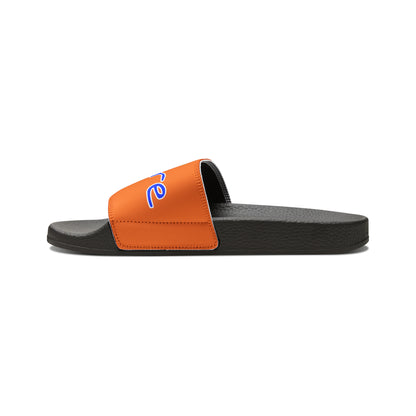 Men's Neon & Blue ALdre Slide Sandals (Light Orange)