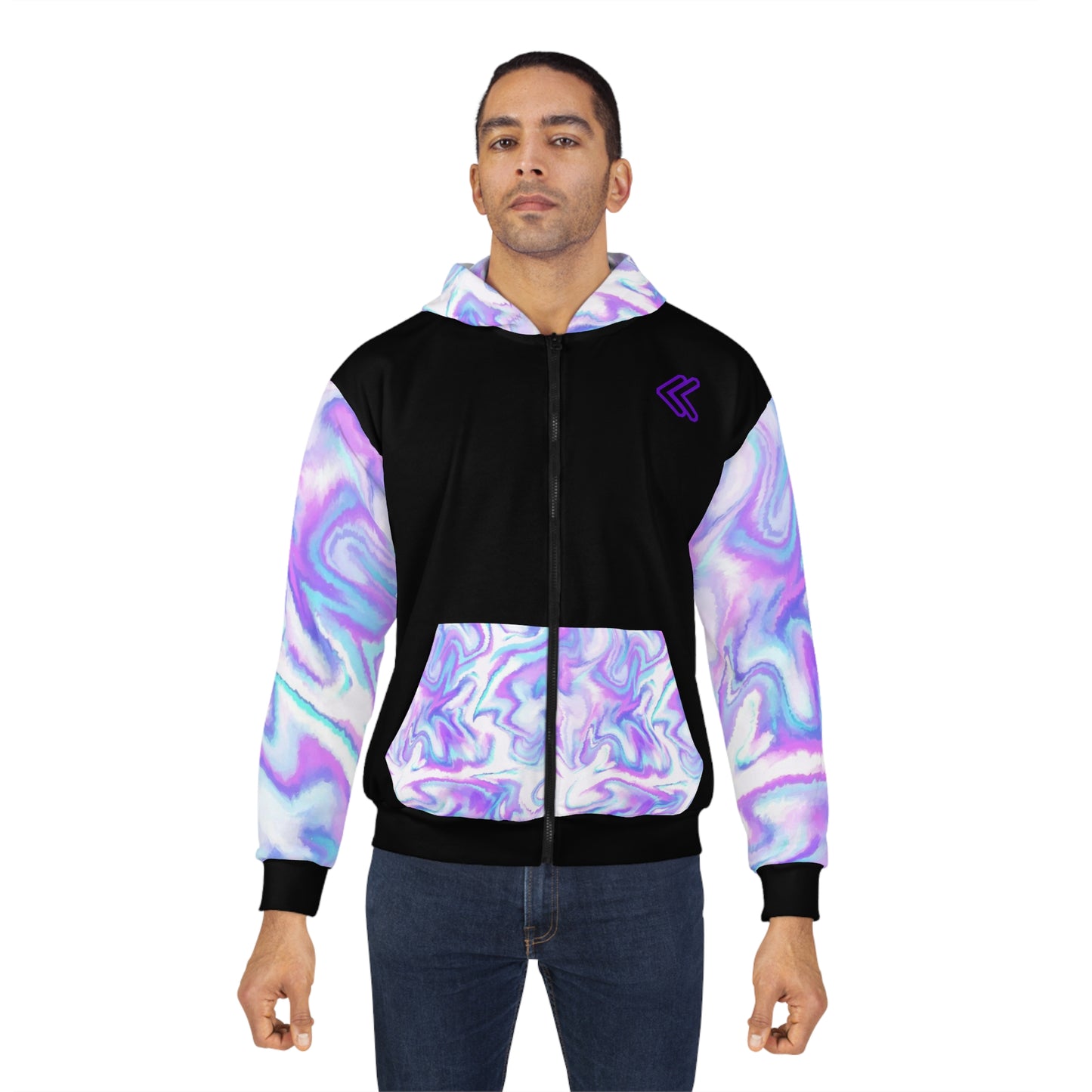 Adult Tie Dye Swirl Zip Hoodie