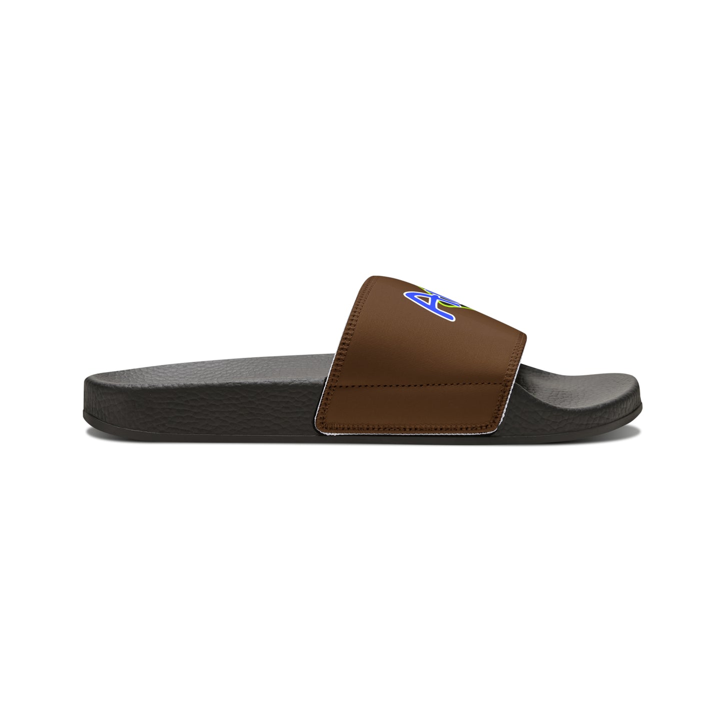 Men's Neon & Blue ALdre Slide Sandals (Brown)