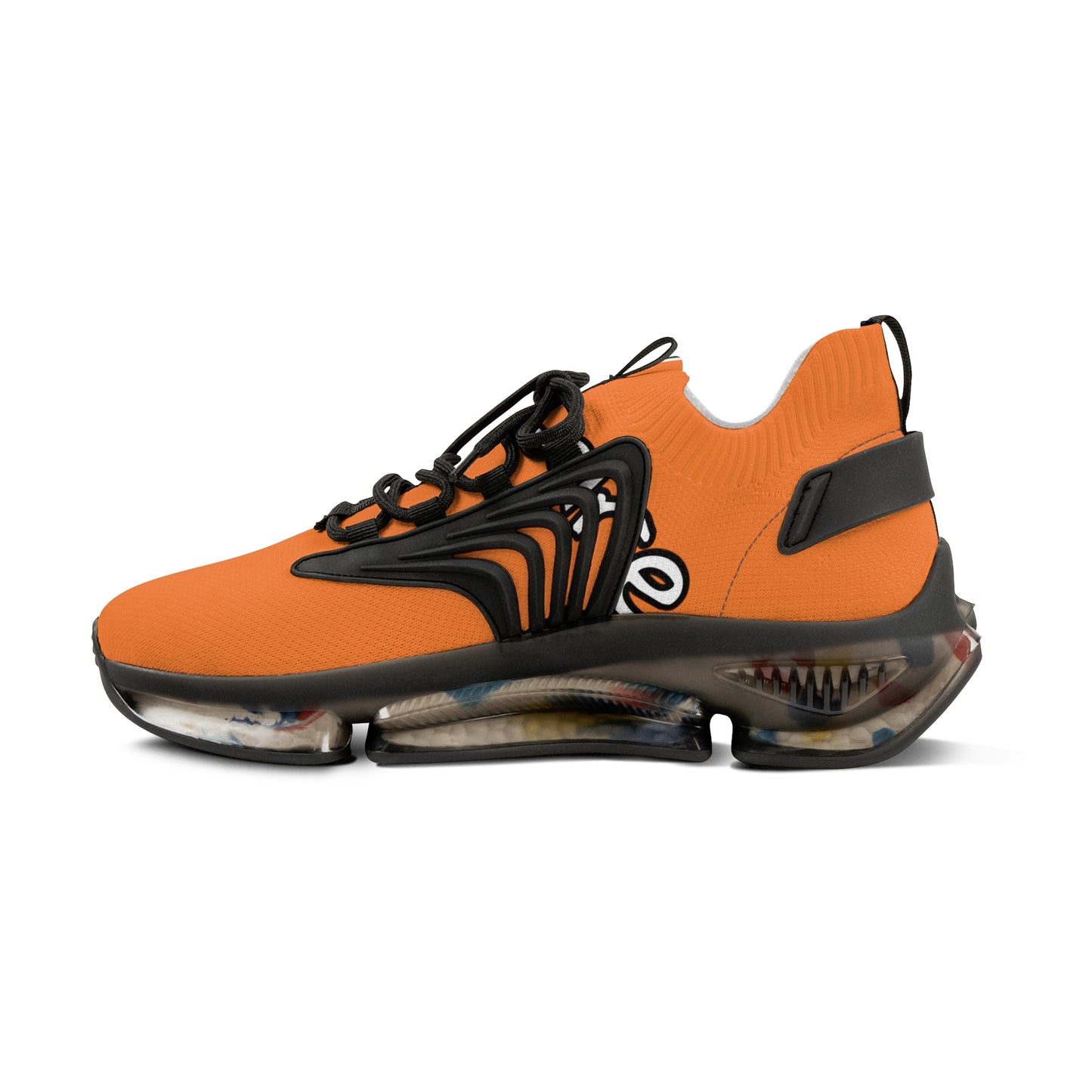 Men's Mesh Sneakers (Orange & Black)