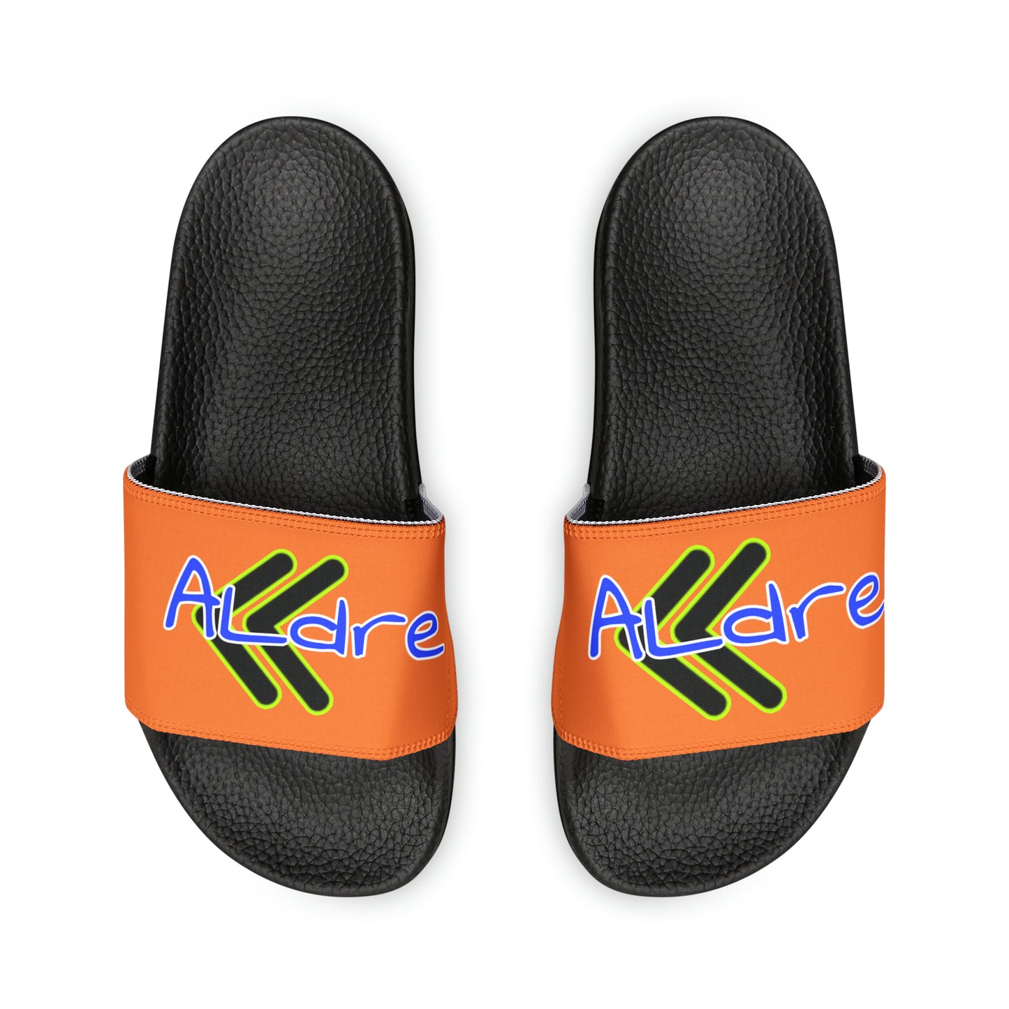 Men's Neon & Blue ALdre Slide Sandals (Light Orange)