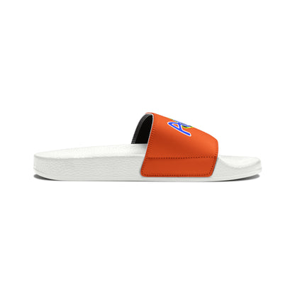 Men's Neon & Blue ALdre Slide Sandals (Orange)