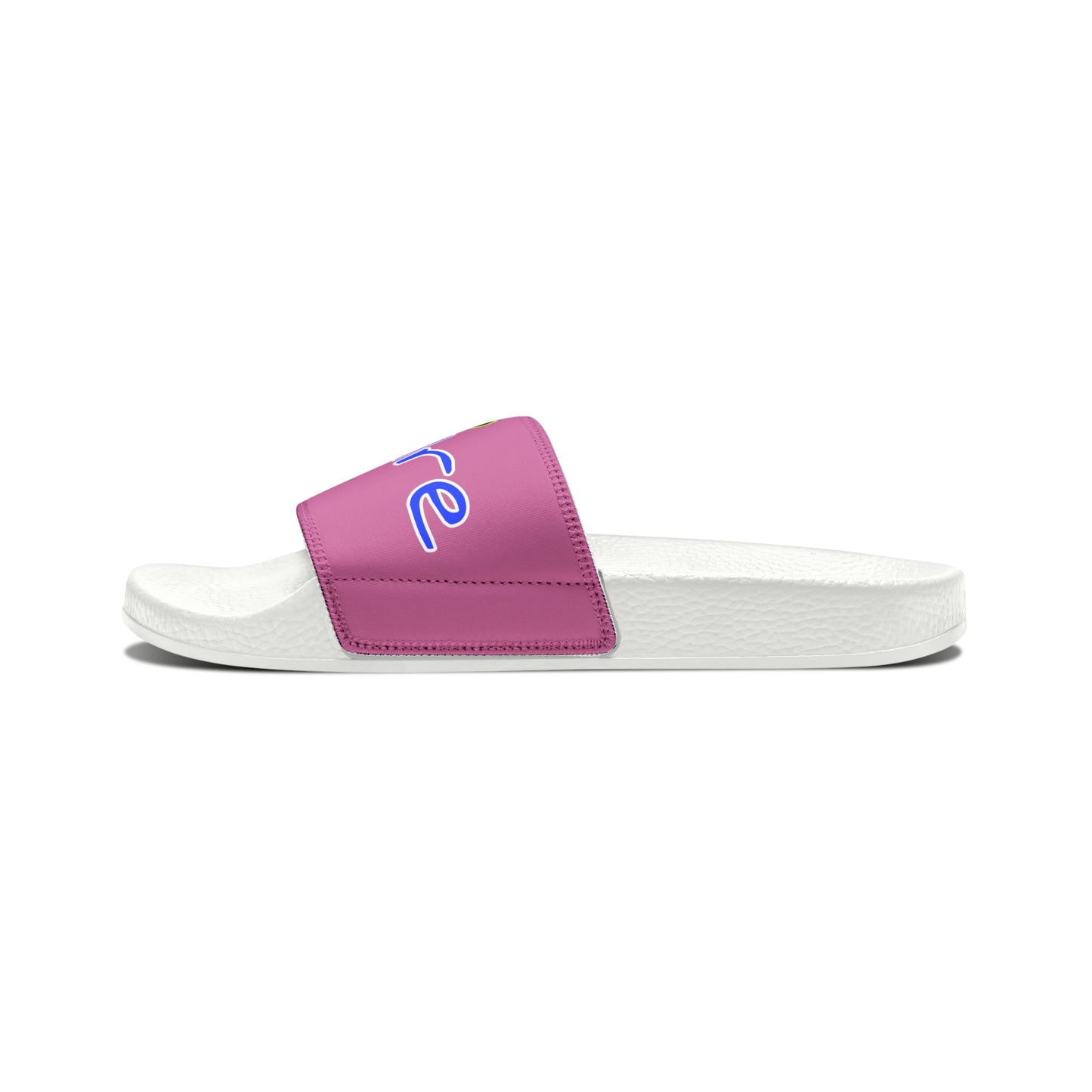 Men's Neon & Blue ALdre Slide Sandals (Pink)