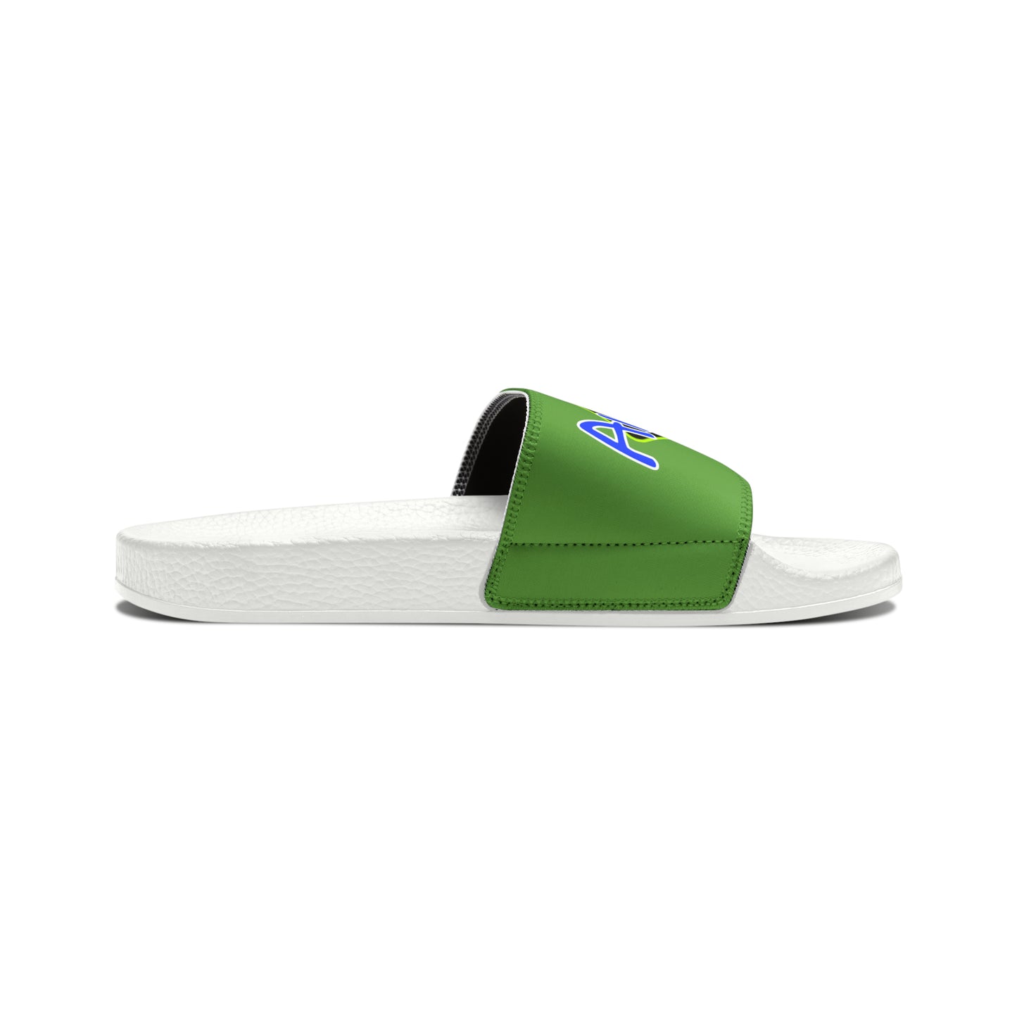 Men's Neon & Blue ALdre Slide Sandals (Light Green)