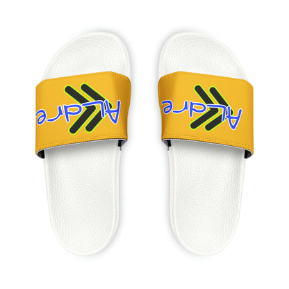 Men's Neon & Blue ALdre Slide Sandals (Yellow)