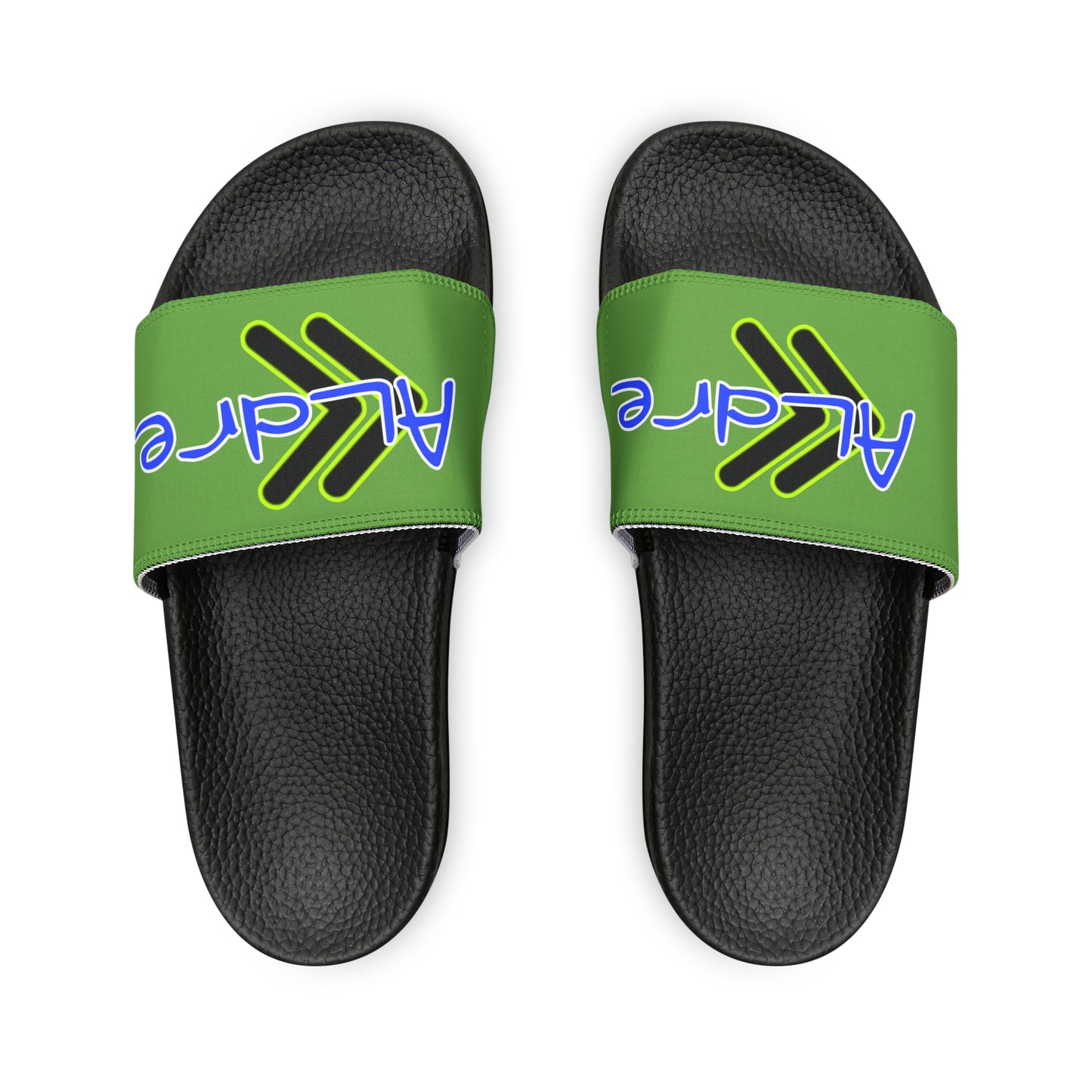 Men's Neon & Blue ALdre Slide Sandals (Light Green)