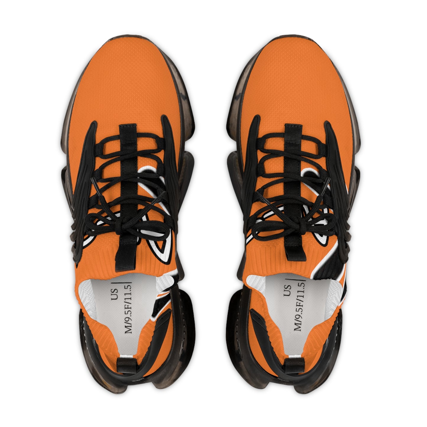 Men's Mesh Sneakers (Orange & Black)