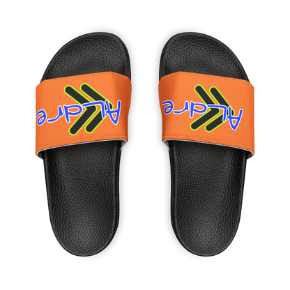 Men's Neon & Blue ALdre Slide Sandals (Light Orange)