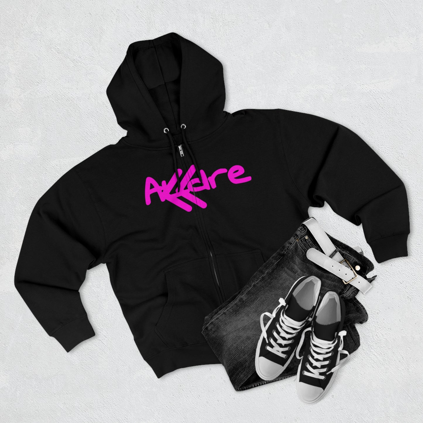 Unisex Pink ALdre Full Zip Hoodie