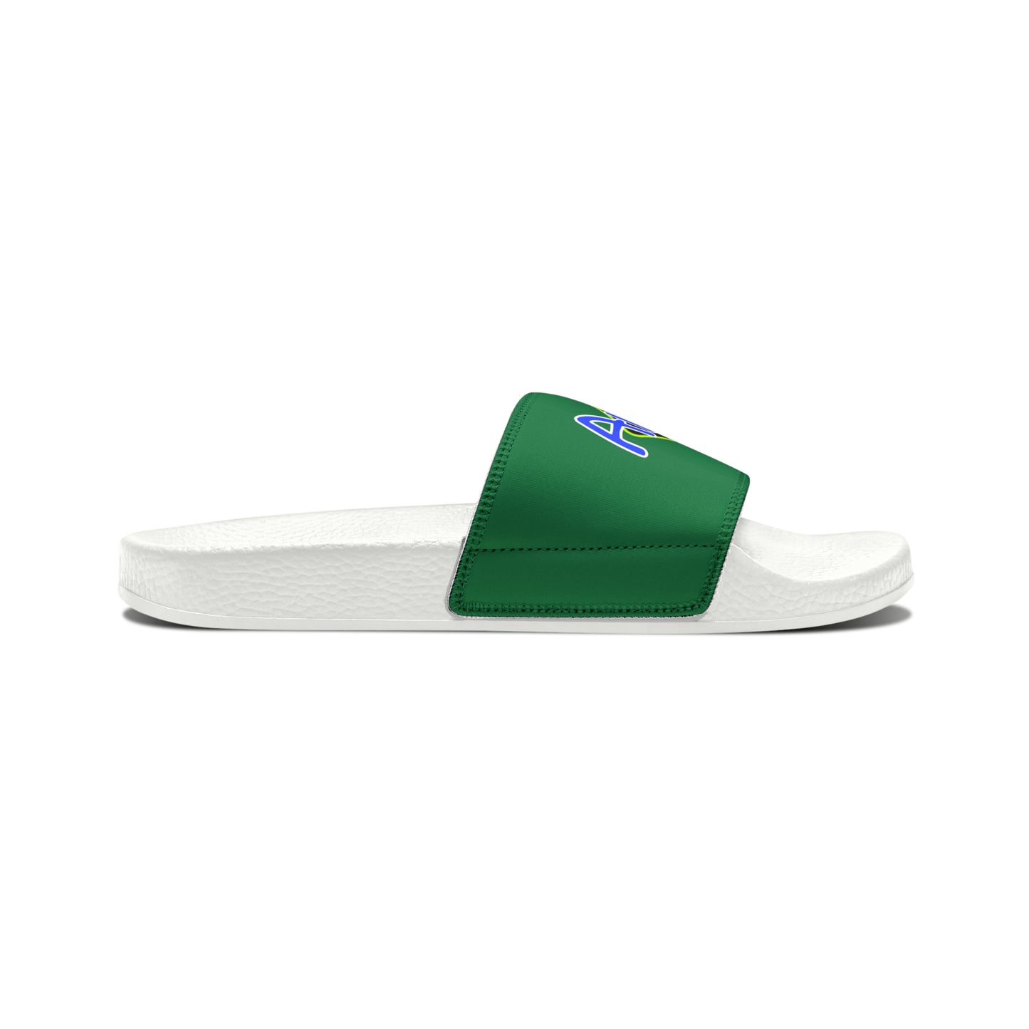 Men's Neon & Blue ALdre Slide Sandals (Green)