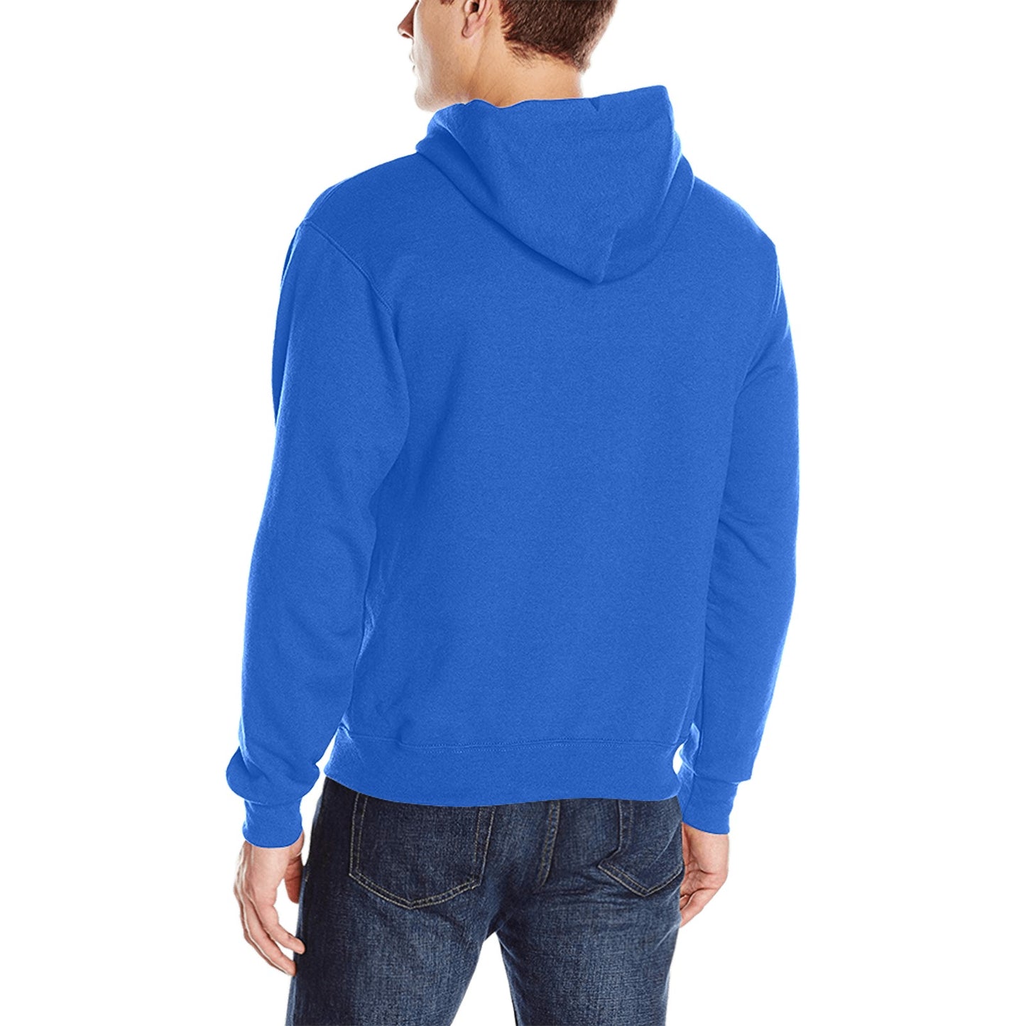 100% Cotton Blue Classic Hooded Sweatshirt