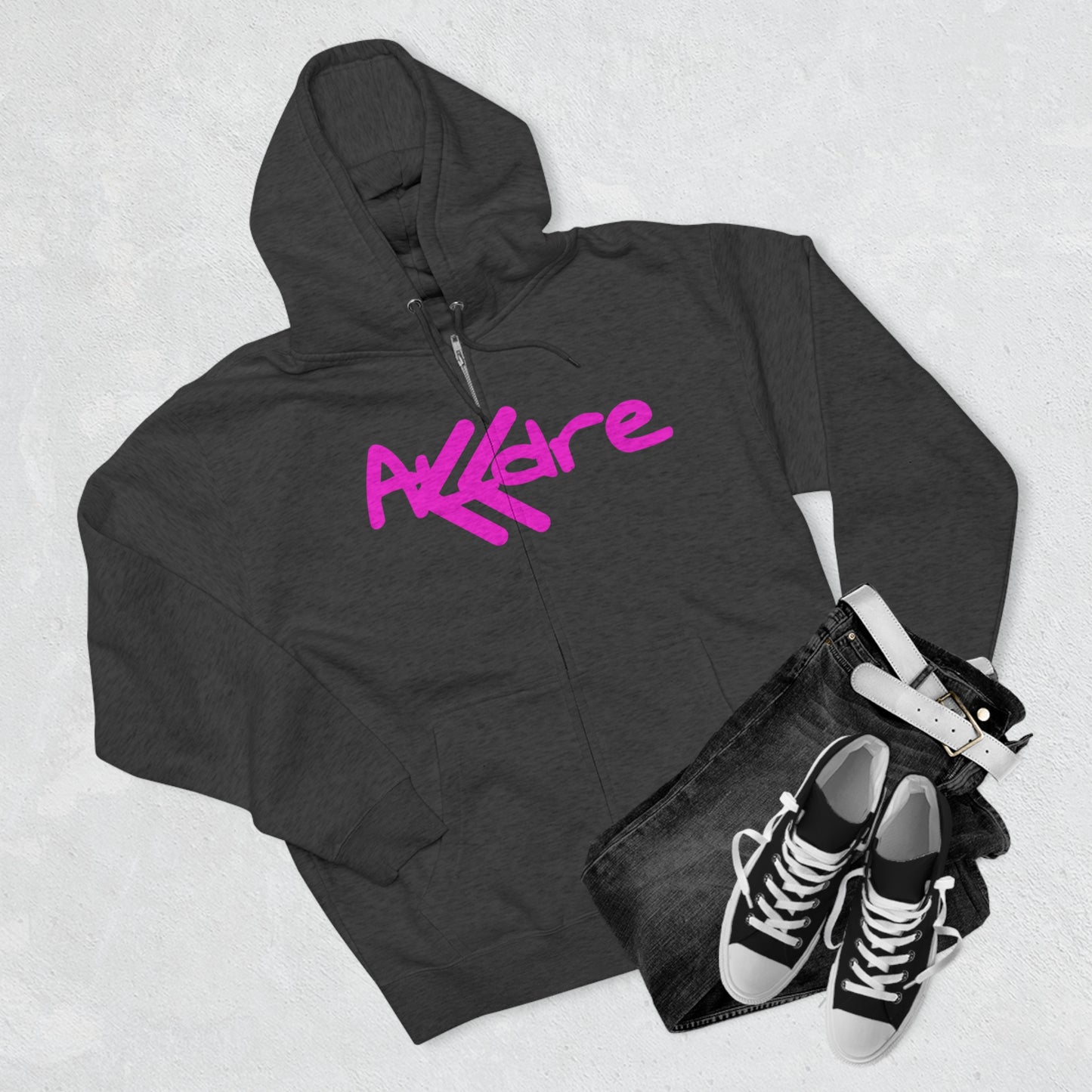 Unisex Pink ALdre Full Zip Hoodie