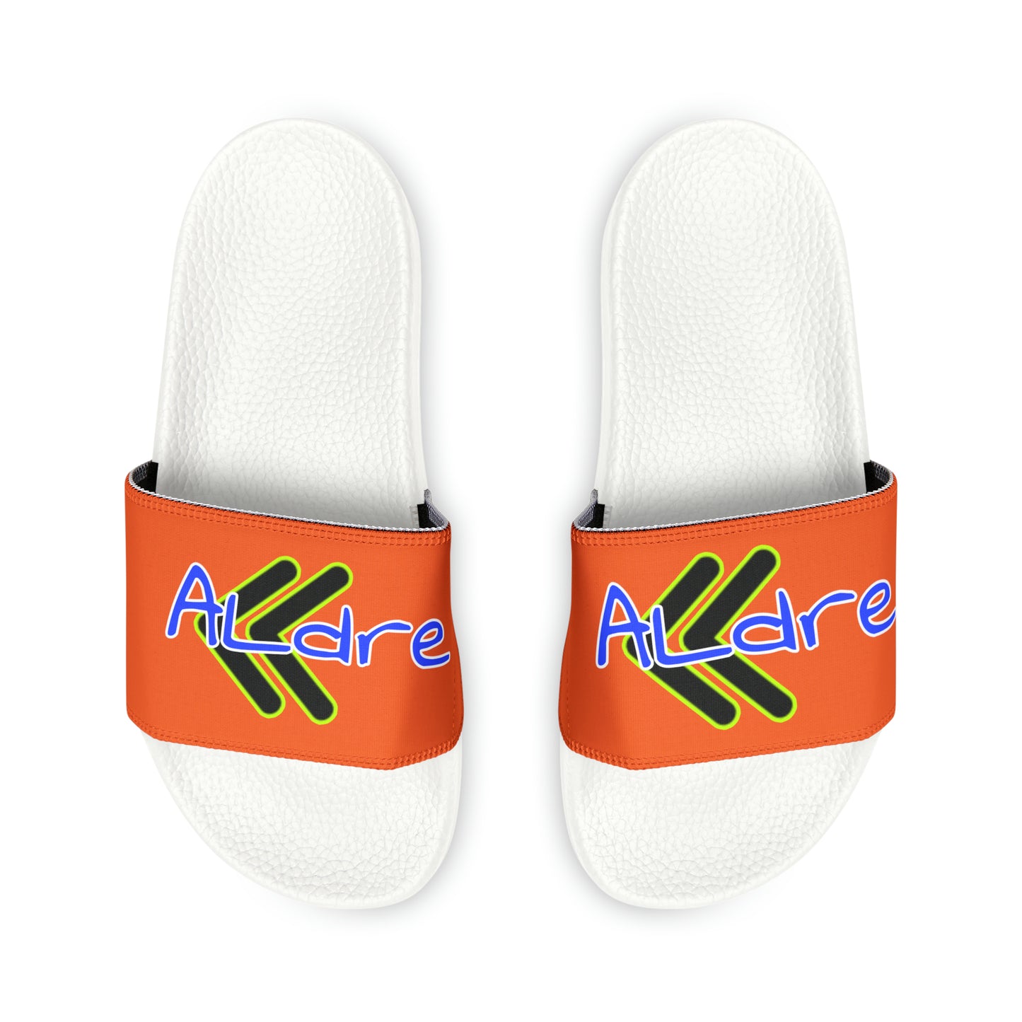 Men's Neon & Blue ALdre Slide Sandals (Orange)